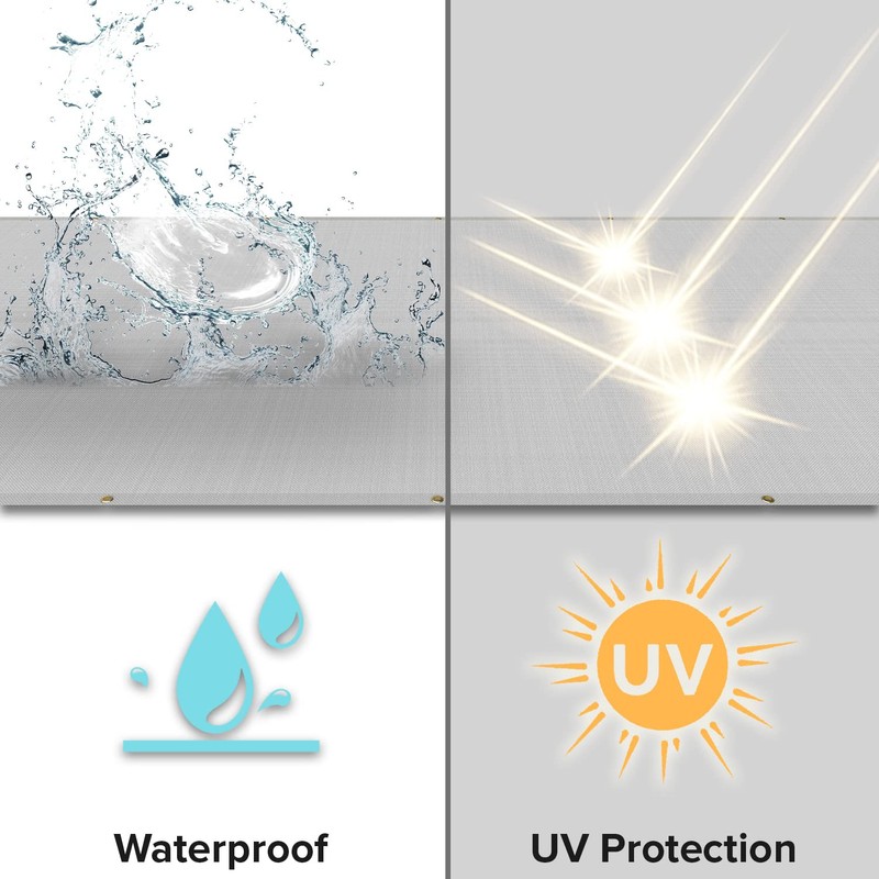 INFRANGE Waterproof Light Gray 10' x 11' Sun Shade Sail