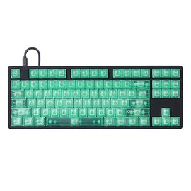 DROP + MiTo Keysterine Transparent ABS Keycap Set R2 - Peppermint - 60%, 65%, 75%, TKL, WKL, 1800, 96-Key, Full-Size and More Cherry MX Style Keyboard Compatibility