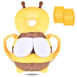 Baby Head Protection, Breathable Baby Head Protective Pads, Baby Head Protection Backpack, for Children from 4 to 24 Months, Soft and Comfortable Head Protection Pad, Cute Bee Style