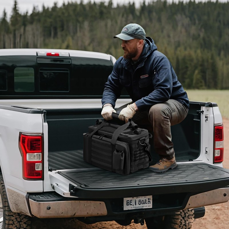 Truck Front Seat Organizer with Dedicated Tablet and Laptop Storage