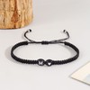 Initial Bracelets for Women Friendship Bracelet Kit Black Braided Rope
