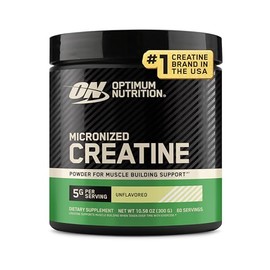 Optimum Nutrition Creatina Micronizada Monohidrato en Polvo, Sin Sabor, 60 Porciones, 300 Gramos (El Embalaje Puede Variar)