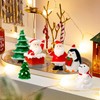 Bbiamsleep 40 Pcs Mini Christmas Figures Christmas Miniature Ornaments Mini