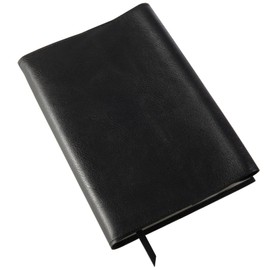 Goges Book Cover, Pocket Edition, Waterproof Leather, High-Quality Synthetic Leather, Available in Various Colors and Sizes, Adjustable Size, Fits Thick Books, Bookmark Included, Lightweight, Black