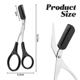 Augenbrauenschere mit Kamm,Augenbrauen Schere für Frauen,Augenbrauenschere mit Kamm,Eyebrow Trimmer,Augenbrauen Trimmer Damen Black,Eyebrow Scissors Combs,Augenbrauen Set Professional Beauty Precision