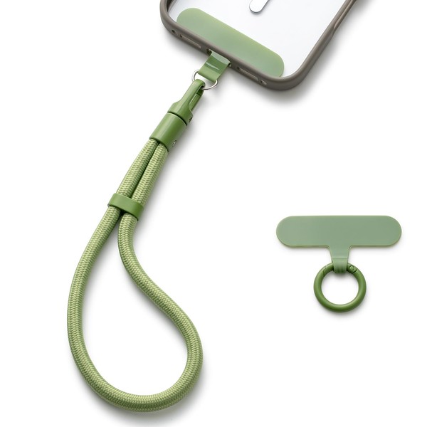 MORSUNBELA Green Phone Chain Adjustable Phone Charm Phone Lanyard Hand