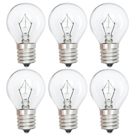 Lava Lamp Bulbs 25 Watt S11 E17 Base The Original Replacement Light Bulbs for 14.5" Lava Lamps and Glitter Lamps,120 Volt Motion Lava Lamp Light Bulb,Dimmable,2700K Warm White,6 Pack