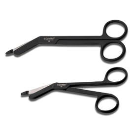 Cynamed Set of 2 Lister Bandage Scissors - Perfect for EMT, Paramedics, First Aid, Responders, Doctors, Nurses, Students and More (4.5 in. + 7.25 in., Polished)