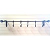 Wrought Iron Hanging Pot Rack with Hooks--Amish Made