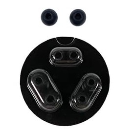 Replacement Earbud Tips for Beats Powerbeats Pro Wireless Stereo Headphones - 4 Pairs - Small, Medium, Large, and Double Flange (Black)