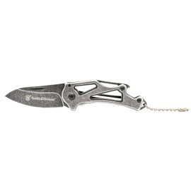 Smith & Wesson Search and Rescue 11in High Carbon S.S. Fixed Blade Knife with 6in Serrated Drop Blade and Rubberized Handle for Outdoor Survival and EDC