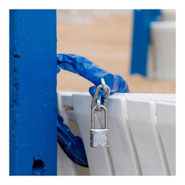 IFAM INOX Series Padlock, High Oxidation Resistance, Humid Environment, High Security, Long Shackle, 30 mm, Heavy Duty and Chrome-Plated