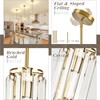YSHomeStunn Gold Crystal Pendant Lights Kitchen Island 2-Pack Pendants Light