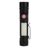 T6+COB Electric Torch Telescopic Zoom Powerful Flashlight Dual Light Sources