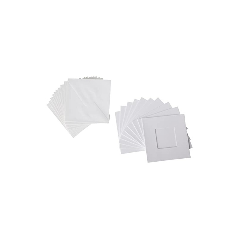 Papermania 300 GSM Square Tri Fold Window Aperture Card Blanks
