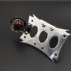 XKH- Motorcycle Chrome Horizontal Vertical Zigzag Side Mount License Plate