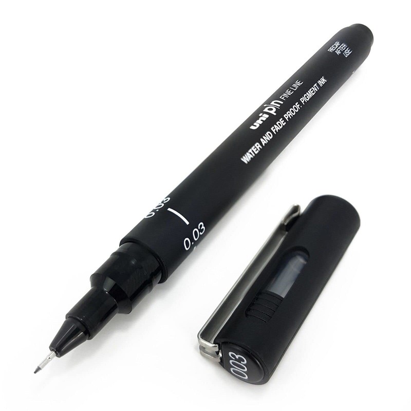 Uni Pin Fineliner Drawing Pen - Black - 0.03mm -