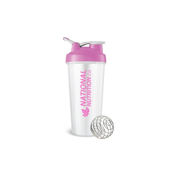 National Nutrition Shaker + Mixer Ball & Carrying Toggle (Pink BPA Free) - 700ml