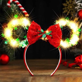 Reaky Christmas Headbands, Christmas Headpieces, Hair Accessories for Women (Green, One Size)