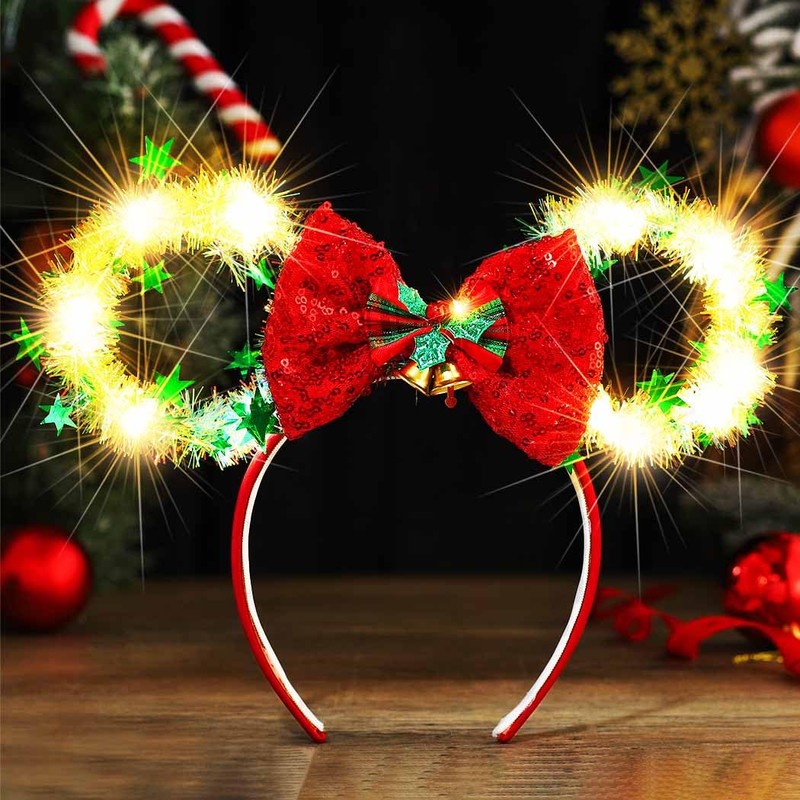 Reaky Christmas Headbands, Christmas Headpieces, Hair Accessories for Women (Green,
