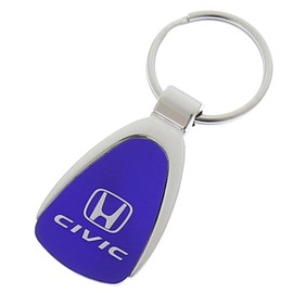 Au-TOMOTIVE GOLD Tear Drop Key Chain for Honda Civic (Blue)