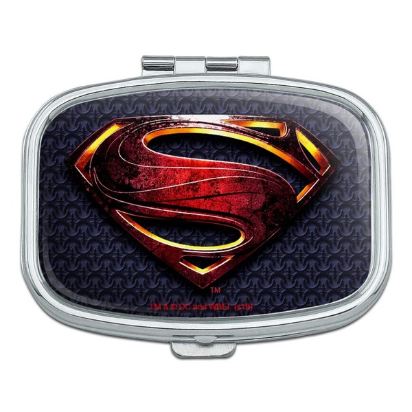 Justice League Movie Superman Logo Rectangle Pill Case Trinket Gift Box