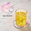 Lemonleaf Cute Desk Marble Coasters Set of 4, 4 Inch