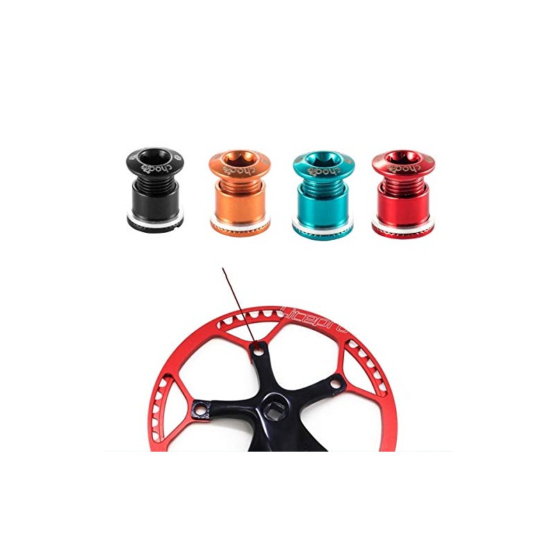 CNC Chainring Bolts, M8 Singlesped/Double Chainring Bolts, Pack of 5,