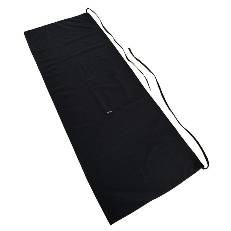ARASAWA Garson Apron, Unisex, Black with Pockets, Simple for Home