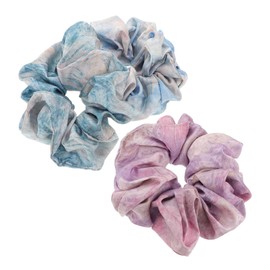 BIUDECO 3pcs Tie Dye Elastic Hair Bands for Women and Soft Stretchy Scrunchies with Fit Comfortable Ponytail Holders for Thick Hair Styling and Everyday Use