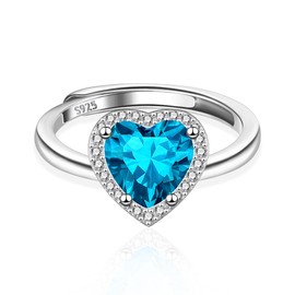 ALEXCRAFT Women's 925 Silver Rings with Cubic Zirconia Jewellery for Women Girlfriend Mum Girls, Brass, Cubic Zirconia