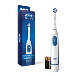 Oral-B Pro 100 3D White, Battery Toothbrush, White