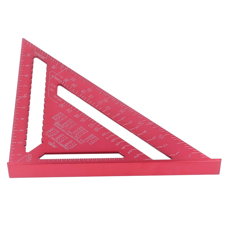 Woodworking Triangle Aluminum Alloy Red Corrosion Resistance Clear Scale Carpentry