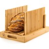 Bread Slicer for Homemade Bread - Bambüsi Upgraded Adjustable Bamboo