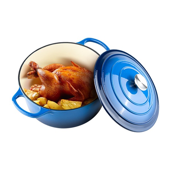 Kerilyn 6 QT Enameled Dutch Oven Pot with Lid, Cast