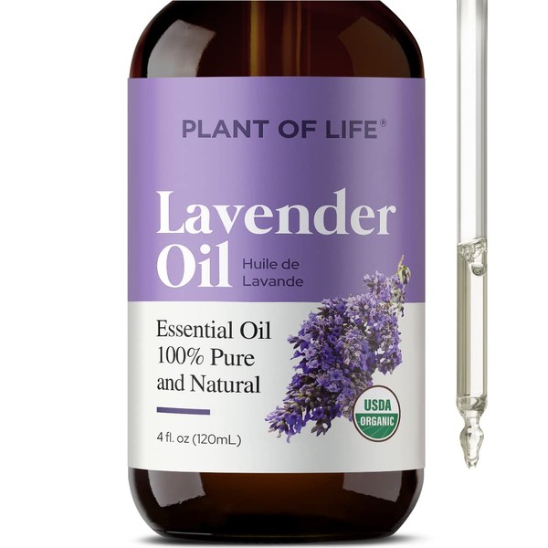 Plant of Life Essential Oil - 100% Pure and Natural - Therapeutic Grade Essential Oil with Dropper (Lavender, 4 oz (120mL))