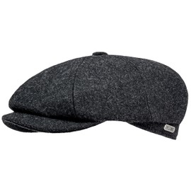 WEROR WEROR-439.1 Men's Flat Cap Peaked Cap with Peak - Winter Hat with Quilted Lining - Autumn/Winter, charcoal, 57