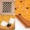 Crokinole and Checkers, 27-Inch Classic Crokinole Board Game with 22"