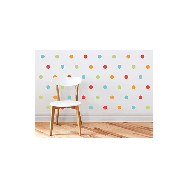 Polka Dot Fabric Wall Decals Set of 48 2"" Polka
