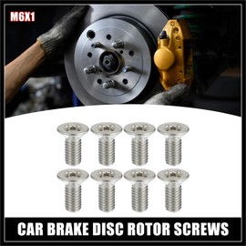 Hihaha 8pcs Brake Disc Rotor Screws Bolts Kit 93600-06014-0H for Honda Durable Material