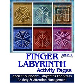 Ravensdaughter Designs Finger Labyrinth Activity Pages Pack 1: Focus Tools for Stress, Anxiety & Attention Management