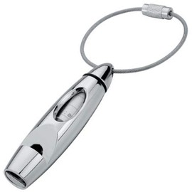 SILBERKANNE Key Ring Whistle 11 x 1.5 x 1.5 cm with Compartment Premium Silver Plated Elegant Silver-Plated in Top Workmanship, silver