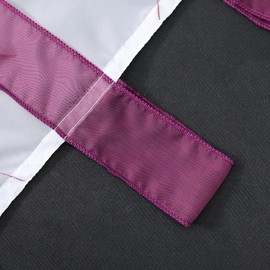 Eslir Roman Blind with Tabs, Transparent Tab-Top Kitchen Curtains, Modern Voile with Embroidery, 1 Piece