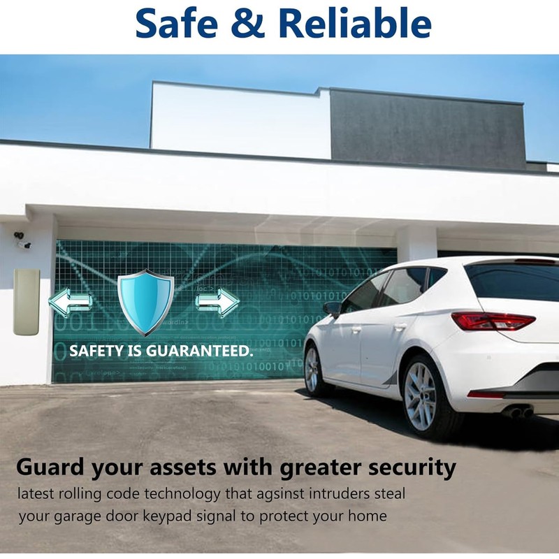 2026 Upgraded Universal Garage Door Opener Keypad for Liftmaster Chamberlain