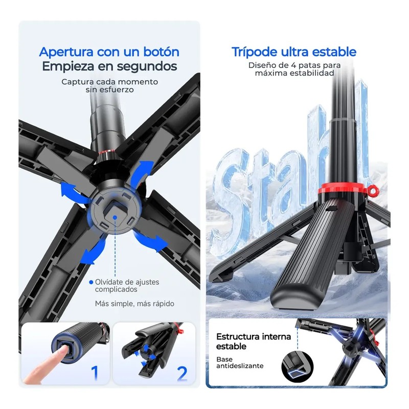 Soporte Selfie Stick Mini Para Celular Con Trípode