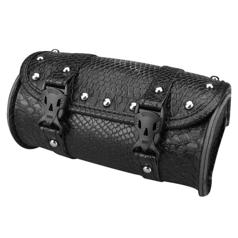 Motorcycle Front Fork Tool Bag Pouch Storage Luggage SaddleBag Leather