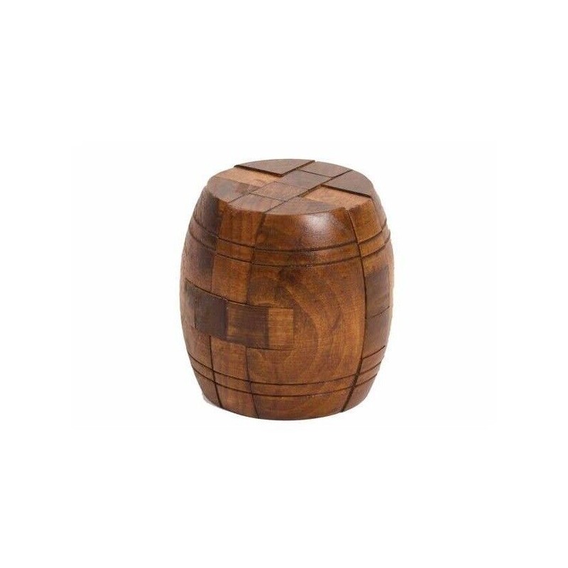 CHH Brain Teasers Wooden Barrel Puzzle