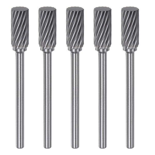 uxcell Carbide Rotary Bar, Single Cut, Cylindrical A-Shape Die Grinder