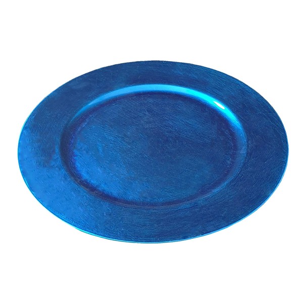Davartis - Plastic Place Plate, Decorative Plate, Approx. 33 cm, Turquoise / Blue (1 x 1 Piece)