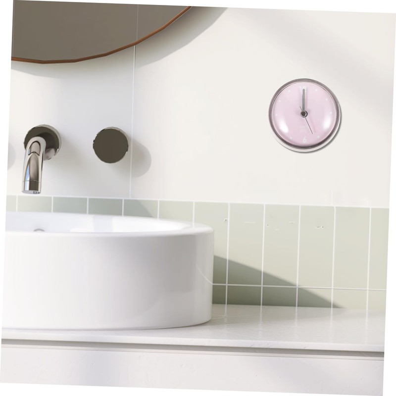 Ciieeo Mini Bathroom Clock Cup Creative Design for Easy Installation